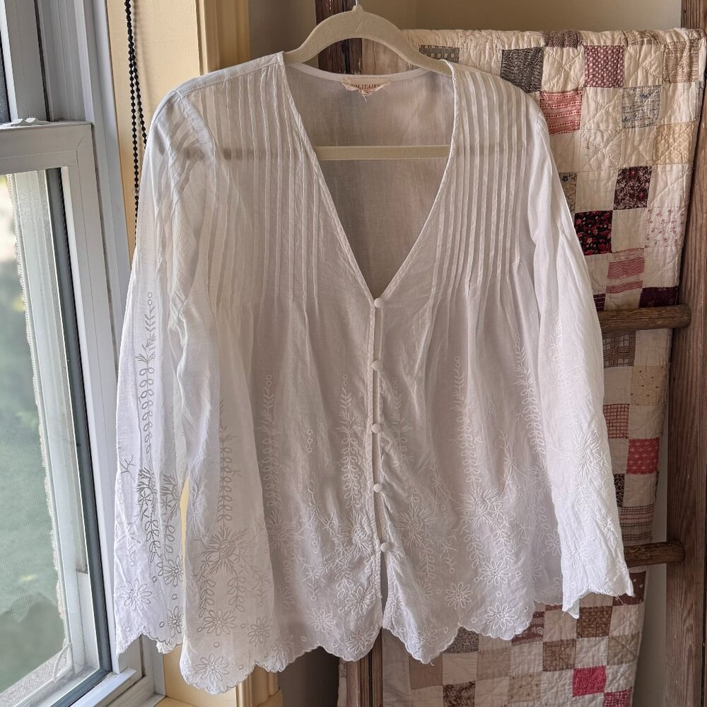 Solitaire Flowy Embroidered Top - Picture 2 of 7
